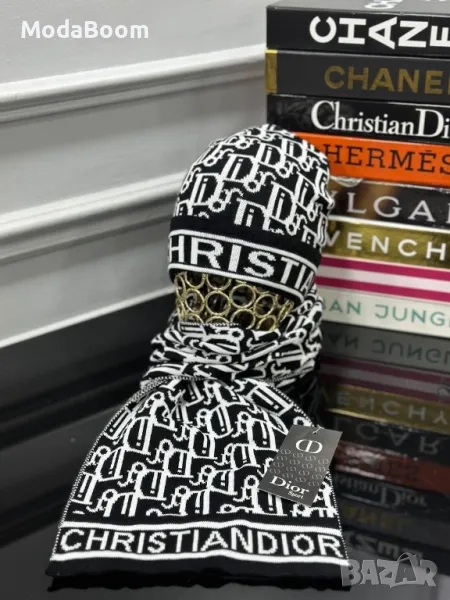 Christian Dior дамски комплекти шапка + шал, снимка 1