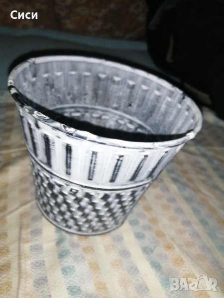 Декоративна метална кофичка, снимка 1