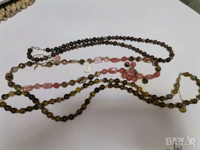 САМО 50 Евро!!! 23 БРОЯ гердани и колиета от натурални камъни, снимка 7 - Колиета, медальони, синджири - 53354834