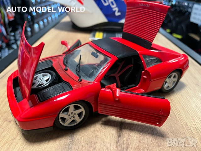 BBUARGO колекционерски модел FERRARI 348 TS 1989 г. 1:18 мащаб, снимка 5 - Колекции - 53053218
