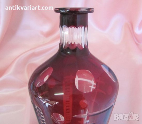 Стара Много голяма Кристална Гарафа, снимка 4 - Антикварни и старинни предмети - 26246489