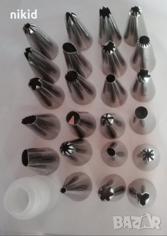 Оферта 23 бр накрайника + адаптор за пош декорация с крем на торта сладки и др украси , снимка 3 - Други - 26997498