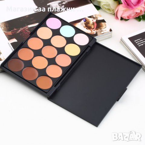 Професионална грим палитра 15 цвята UcanBe, снимка 4 - Козметика за лице - 28384533