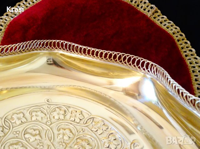 Бронзова салатиера,фруктиера 24 см.,маркирана. , снимка 9 - Антикварни и старинни предмети - 38459706