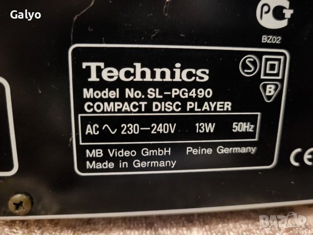 Technics SL PG490 CD player, снимка 6 - Аудиосистеми - 40325506