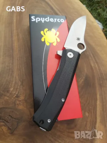 Сгъваем джобен нож Spyderco SpyMyto,Micarta/Titanium, снимка 5 - Ножове - 49294972