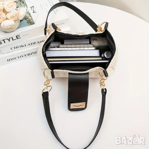 Сламена чанта, снимка 3 - Чанти - 50689095