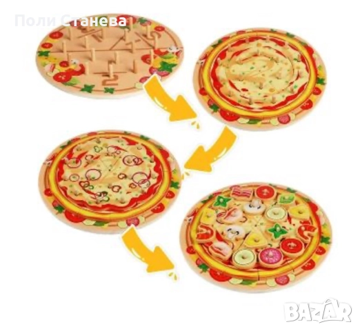 Пица - дървена игра, снимка 6 - Игри и пъзели - 52613591