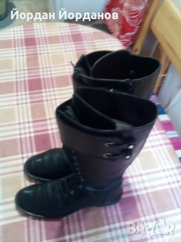 Дамски кожени ботуши 40 номер, снимка 4 - Дамски ботуши - 39833208
