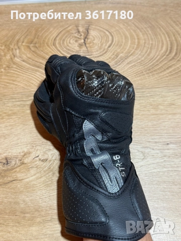 Кожени мото ръкавици SPIDI STR-6 Black, снимка 4 - Спортна екипировка - 51620819