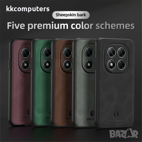 Кожен Калъф ANNYOJO за Xiaomi Poco X7 5G - PU кожа + PC + TPU, Анти-drop, Магнитен, 0.3mm Повдигнати, снимка 2 - Резервни части за телефони - 53538456