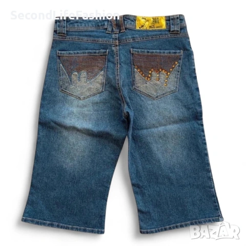 Винтидж дамски къси дънки Makaveli 2Pac размер S, снимка 7 - Дънки - 53582832