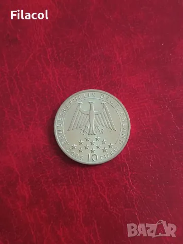 Германия 10 евро 2005  Фридрих Шилер, снимка 2 - Нумизматика и бонистика - 50408816