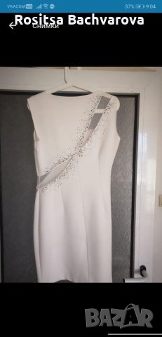 Бяла рокля, L размер, снимка 2 - Рокли - 28339973