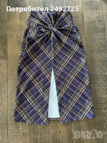 Пола лилаво карирана, снимка 1