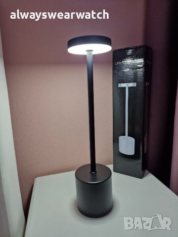 Лед лампа за маса / безжична - 3 режима на светене и регул. светлина, снимка 7 - Настолни лампи - 44001139