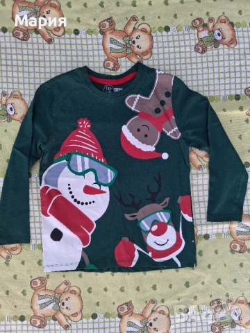 Коледна блуза-116-5-6г., снимка 3 - Коледни подаръци - 52260717