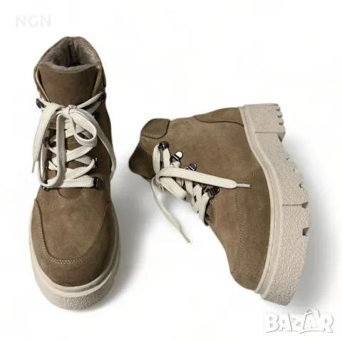 Уникални тренди боти от естествен велур., снимка 5 - Дамски боти - 47751076