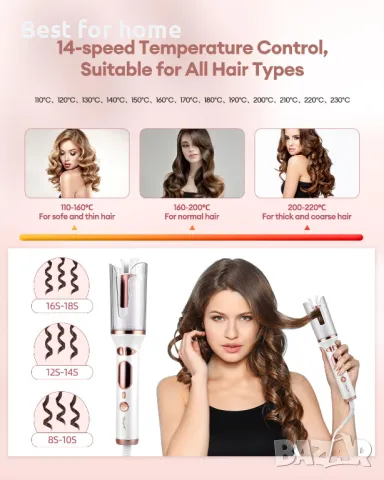 Автоматична въртяща маша за коса CkeyiN PRO- S, снимка 2 - Маши за коса - 48832054