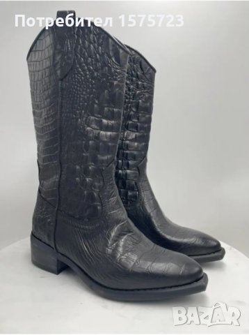 Дамски кожени ботуши от колекцията Western Boot на Zoe, черни в Дамски  ботуши в гр. София - ID43430529 — Bazar.bg
