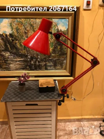 Настолна промишлена лампа, снимка 8 - Антикварни и старинни предмети - 49504473