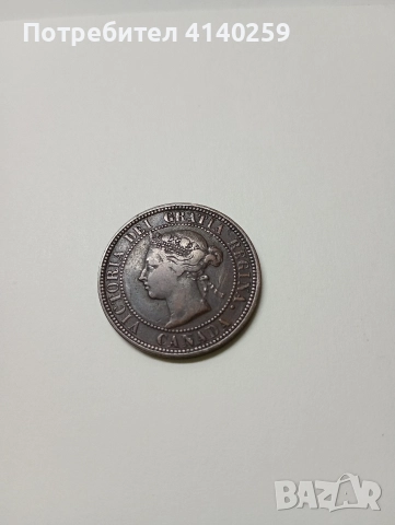 КАНАДА МОНЕТА 1 ЦЕНТ 1884 Г , снимка 2 - Нумизматика и бонистика - 52745472