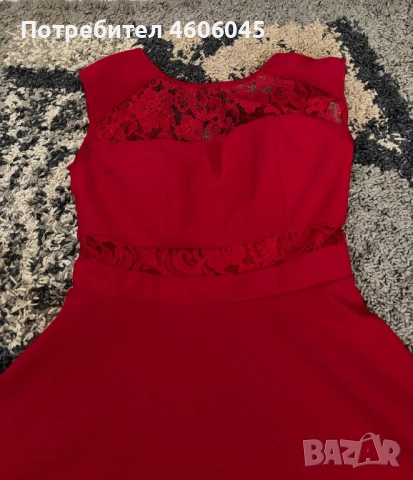 Елегантна червена рокля ❤️, снимка 3 - Рокли - 51851531