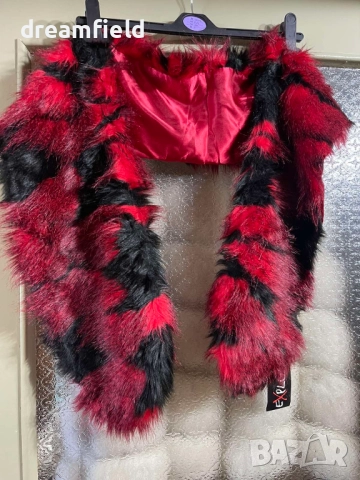 Яка изкуствен косъм, снимка 2 - Шалове - 52516434