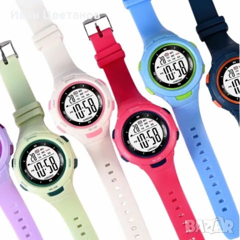 Детски моден часовник с дигитален дисплей, водоустойчив