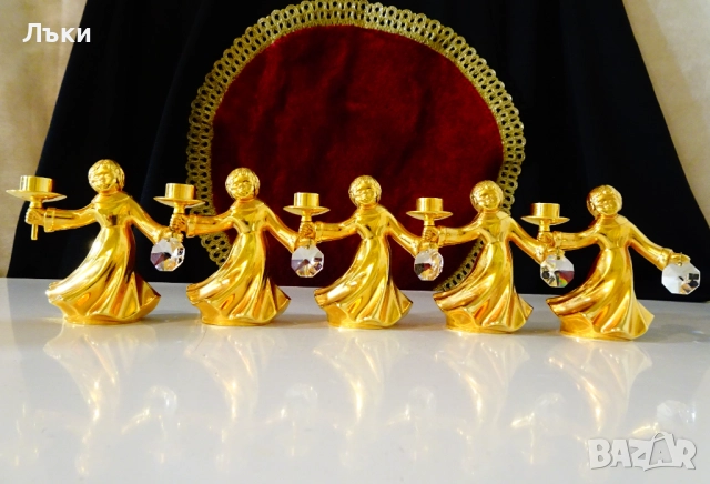 Позлатен бронзов свещник Ангел,BMF,модел Play Light. 