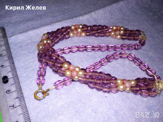 ИЗКЛЮЧИТЕЛНО КРАСИВО СТАРО КРИСТАЛНО МЪНИСТЕНО РЕТРО АРТ НУВО КОЛИЕ МАЙСТОРСКА ИЗРАБОТКА 34739, снимка 8 - Антикварни и старинни предмети - 39144413