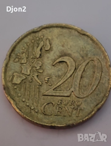 Евро Монета вижда се номинала., снимка 3 - Нумизматика и бонистика - 53051361