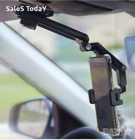 Стойка за телефон с щипка , 360, за кола, за подглавник, огледало, сенник, снимка 5 - Аксесоари и консумативи - 37379515