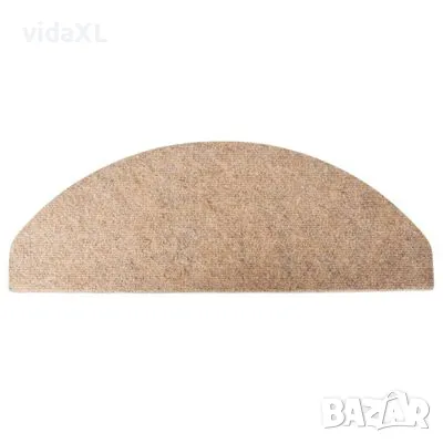 vidaXL Самозалепващи стелки за стъпала, 15 бр, 65x22,5x3,5 см, бежови（SKU:136394）, снимка 4 - Други - 48518320