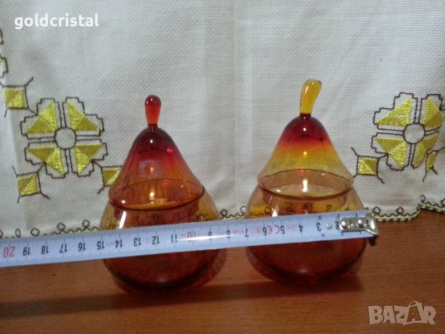 Кристална кутия захарница , снимка 2 - Антикварни и старинни предмети - 43369301