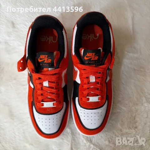 Nike Air Force 1 Shadow 'Cracked Leather - Rush Orange', снимка 4 - Кецове - 49480721