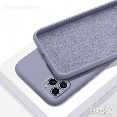 Силиконов кейс Silicone Soft Cover, За iPhone 11 (6.1), Сивосин, снимка 2 - Калъфи, кейсове - 37815887