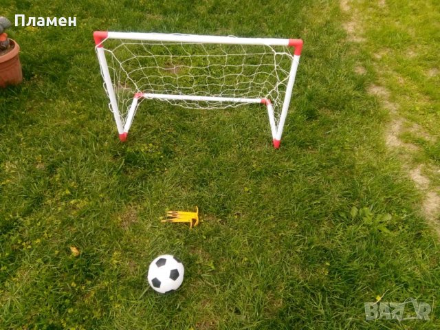 Комплект 2 бр. Футболни врати 85 x 60 x 42 см. + топка+ помпа  игличка колчета и мрежи , снимка 2 - Футбол - 29010684