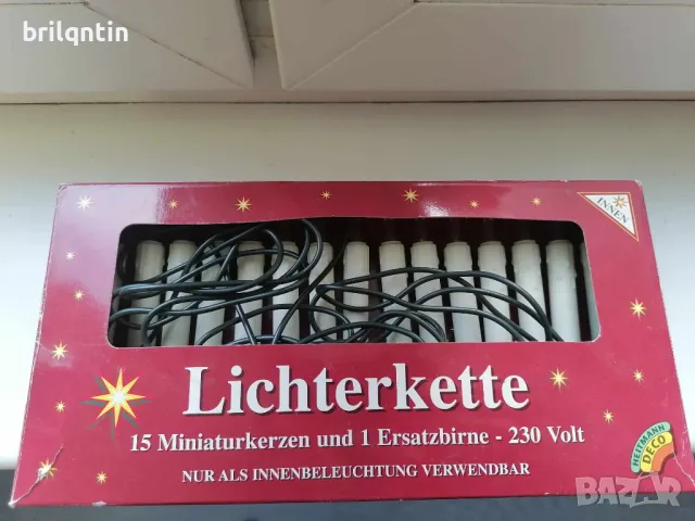 Ретро коледни лампички свещички, снимка 2 - Декорация за дома - 48276610