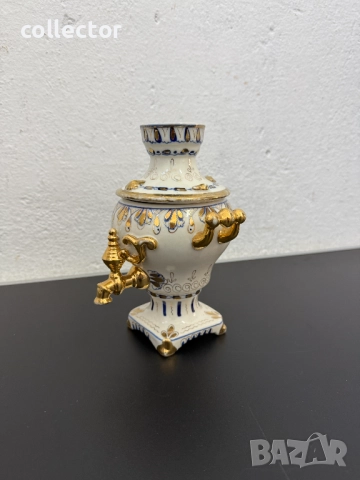 Винтидж порцеланов самовар "Гжел". №7716, снимка 3 - Колекции - 52738626