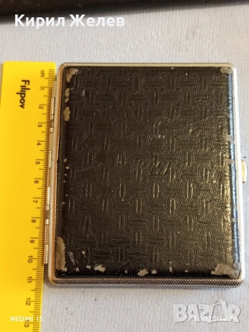 Ретро метална табакера с кожа за КОЛЕКЦИЯ ДЕКОРАЦИЯ 20737, снимка 6 - Други ценни предмети - 52263827