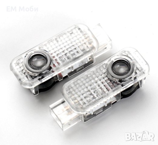 LED Плафони за вратa с лого за Audi A4 A6 A8 Q3 Q5 Q7, снимка 2 - Аксесоари и консумативи - 43670101