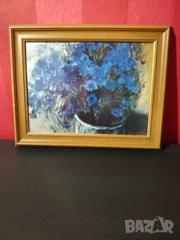 Авторска картина масивна дървена рамка 