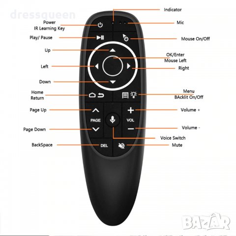 G10 Безжична мишка Air Mouse  за смарт телевизор TV Box