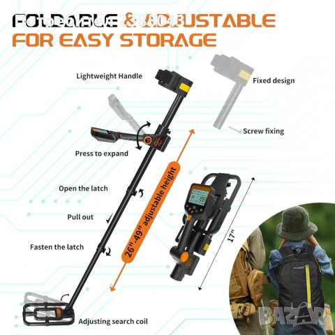 Metal detector GT1000 металотърсач, снимка 3 - Друга електроника - 53528595