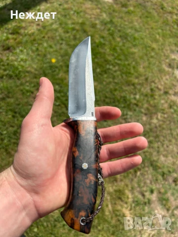 Нож от Слав Славов, стомана Д2 закалена на 61hrc с крио. 