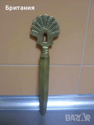 Бронзов нож за писма- кама., снимка 5 - Антикварни и старинни предмети - 52899217