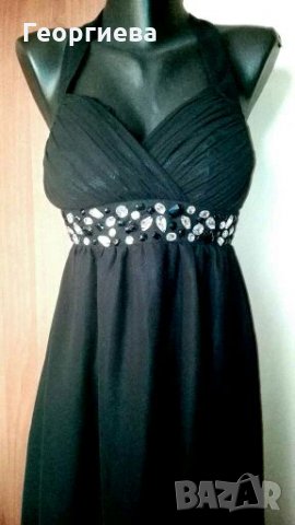 Приказна НОВА, С ЕТИКЕТ черна дълга рокля ПРОМОЦИЯ❤🍀👗XS,S❤🍀👗 арт.387, снимка 3 - Рокли - 28106123