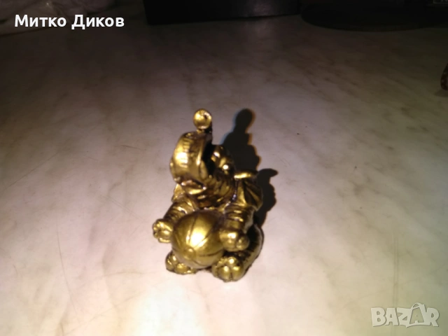 Слонче  с топка скулптурка 45мм х 36мм, снимка 5 - Декорация за дома - 53328178