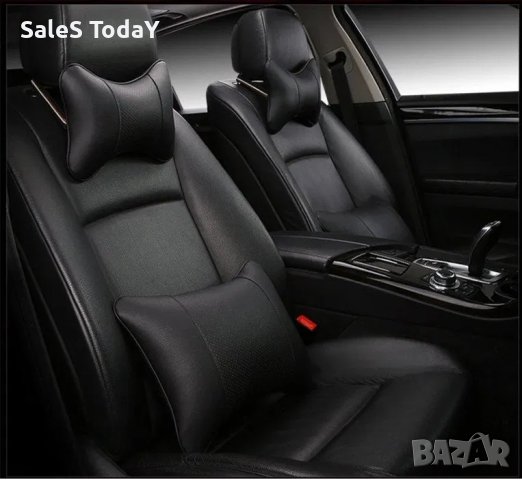 Кожени възглавници за кола, 2бр комплект за облегалка, възглавница за седалка, еко кожа, снимка 3 - Аксесоари и консумативи - 43806109